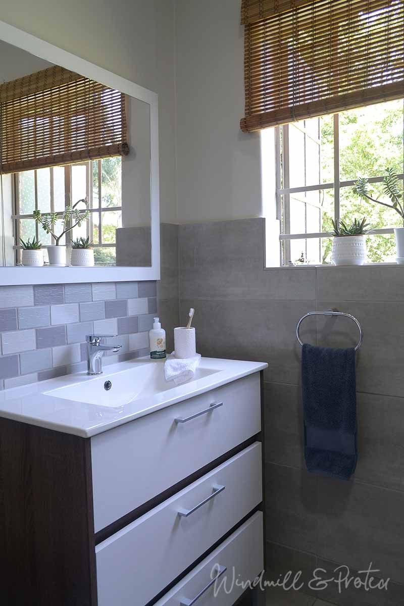 Family Bathroom Remodel Reveal - Vanity & Mirror | www.windmillprotea.com