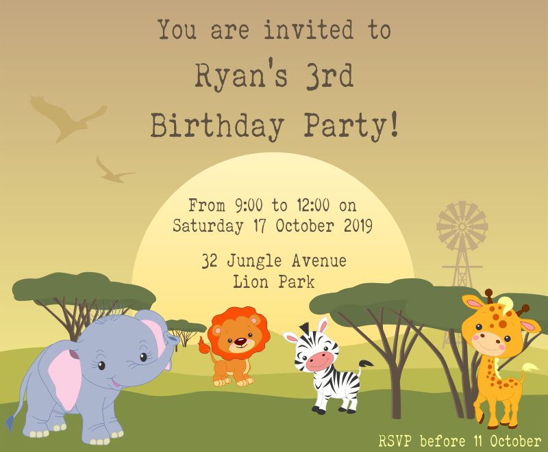 Wild Animals Birthday Party with Free Printables - Windmill & Protea
