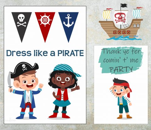 Friendly Pirate Themed Birthday Party with Free Printables | www.windmillprotea.com
