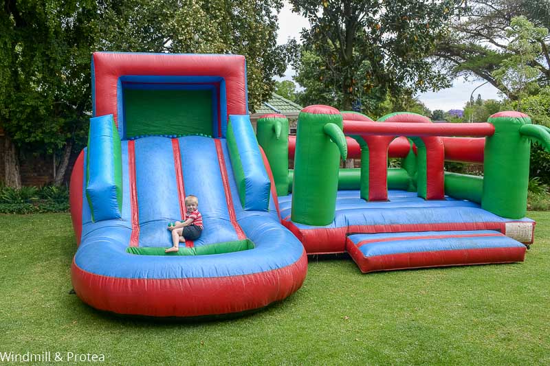 Jumping Castle with palm trees