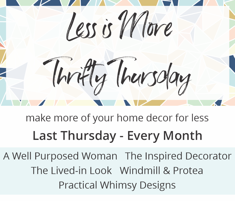 Less is more Thrifty Thursday | www.windmillprotea.com