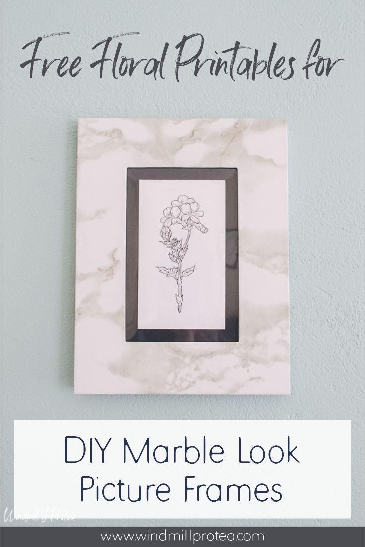 DIY Marble Look Frames | www.windmillprotea.com